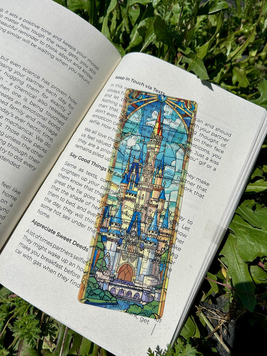 Magical Kingdom Castle Bookmark - Enchanted Fairy Tale Gift, Fantasy Book Lover Keepsake, Whimsical Diz Inspired Castle Art