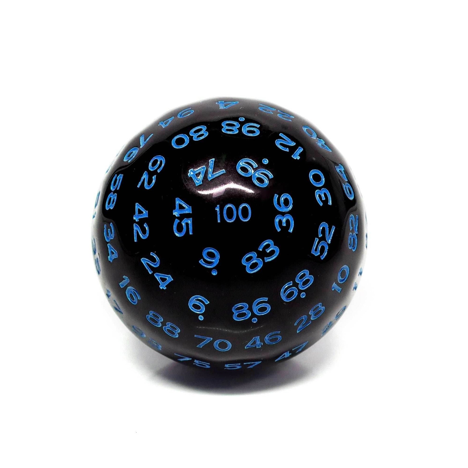 D100-Black Opaque w/Blue Numbers - 