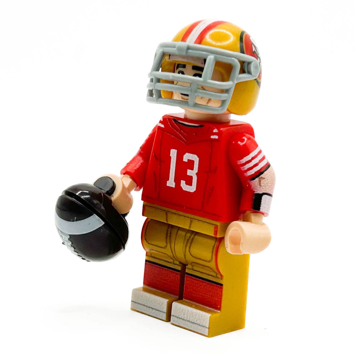 #13 QB San Francisco Football Player Minifig - B3 Customs - 