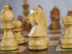 Chess Set - Sheesham/Boxwood German Knight on Walnut & Maple Veneer Board - 