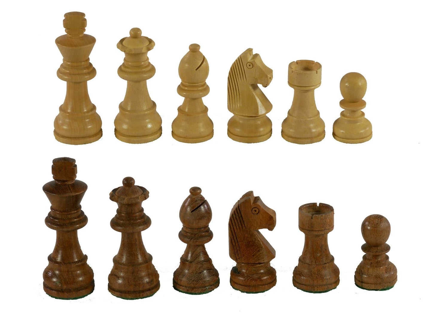 Chess Pieces - Sheesham/Boxwood German Knight with 3” King - 