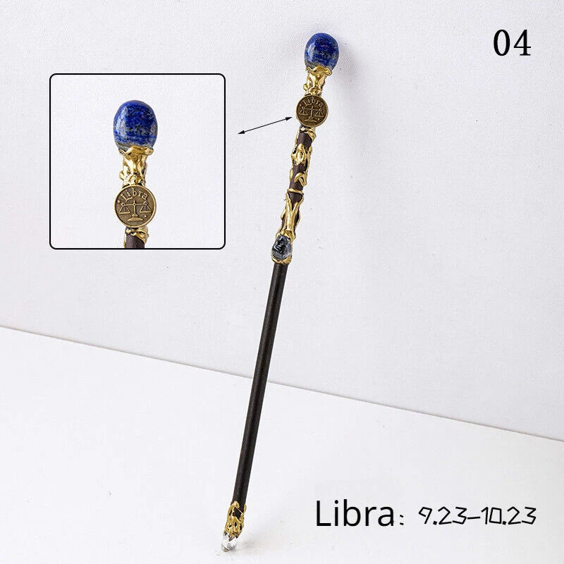 30cm Witch Magic Wand Princess Fairy Wands Crystal Amethyst Altar Wand Witch Stick Wizard Weapon Ritual Tool Altar Adornment