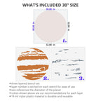 Jupiter Wall Mural Stencil Set