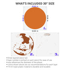 Mars Wall Mural Stencil Set