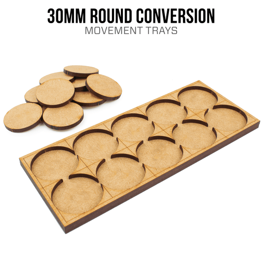 30mm Round Conversion Movement Trays - 4 / 1 / Blank