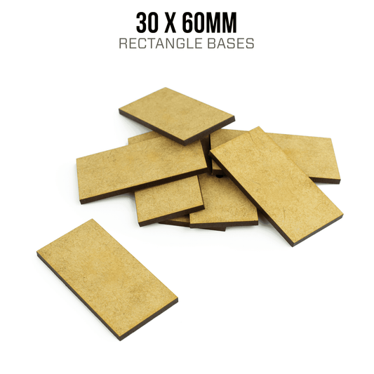 30 x 60mm Rectangle Bases - Blank