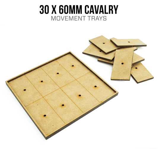 30mm x 60mm Cavalry Movement Trays - 1 / 4 / Blank
