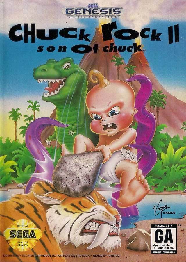 Chuck Rock II Son of Chuck (Sega Genesis) - Game Manual Only