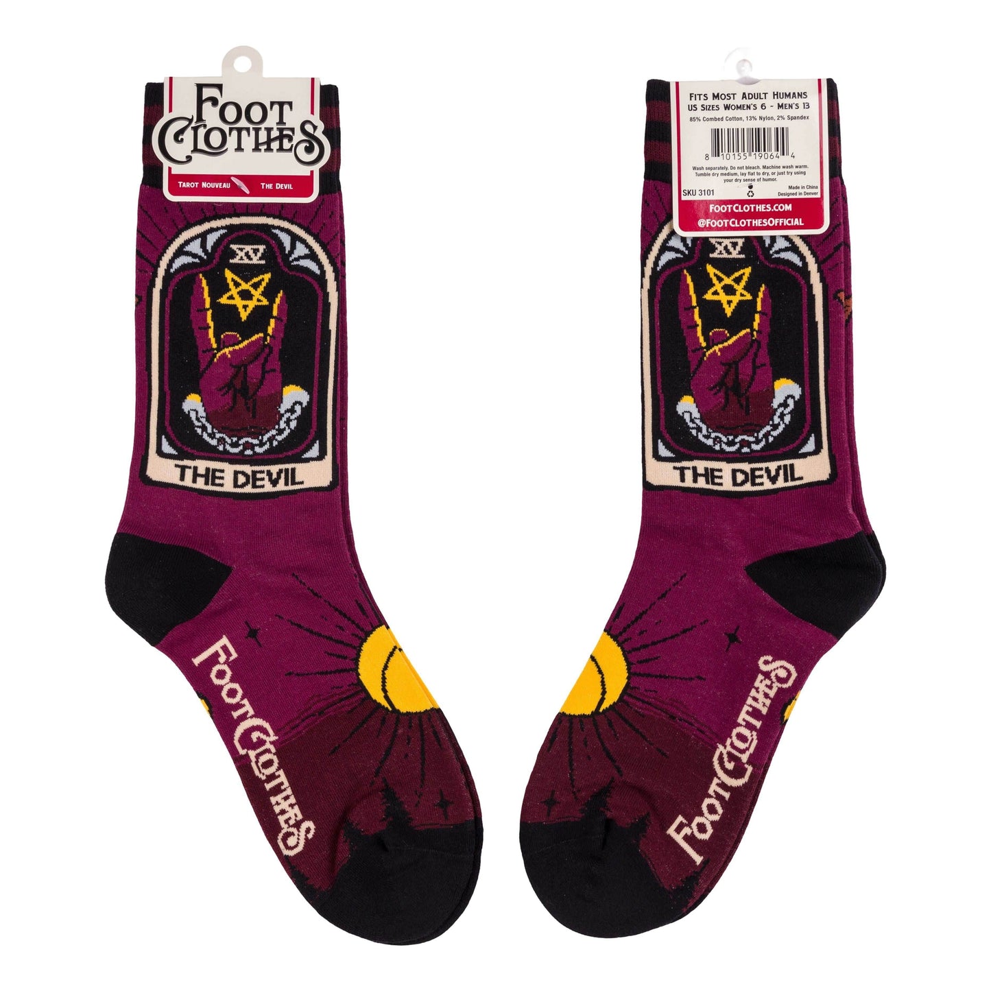 The Devil Tarot Nouveau Crew Socks - 