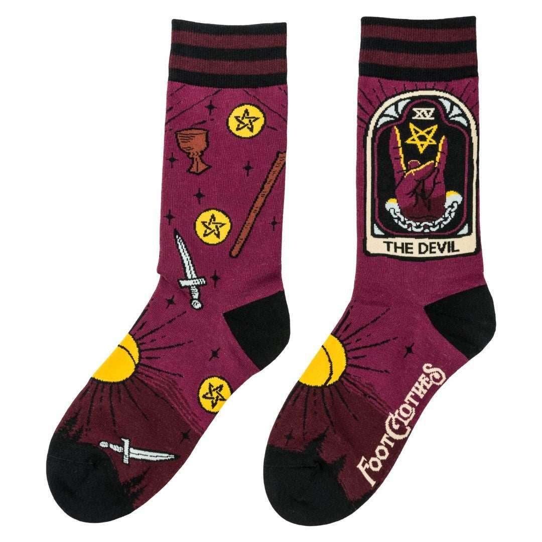 The Devil Tarot Nouveau Crew Socks - 