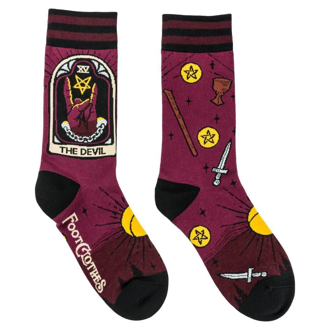 The Devil Tarot Nouveau Crew Socks - 