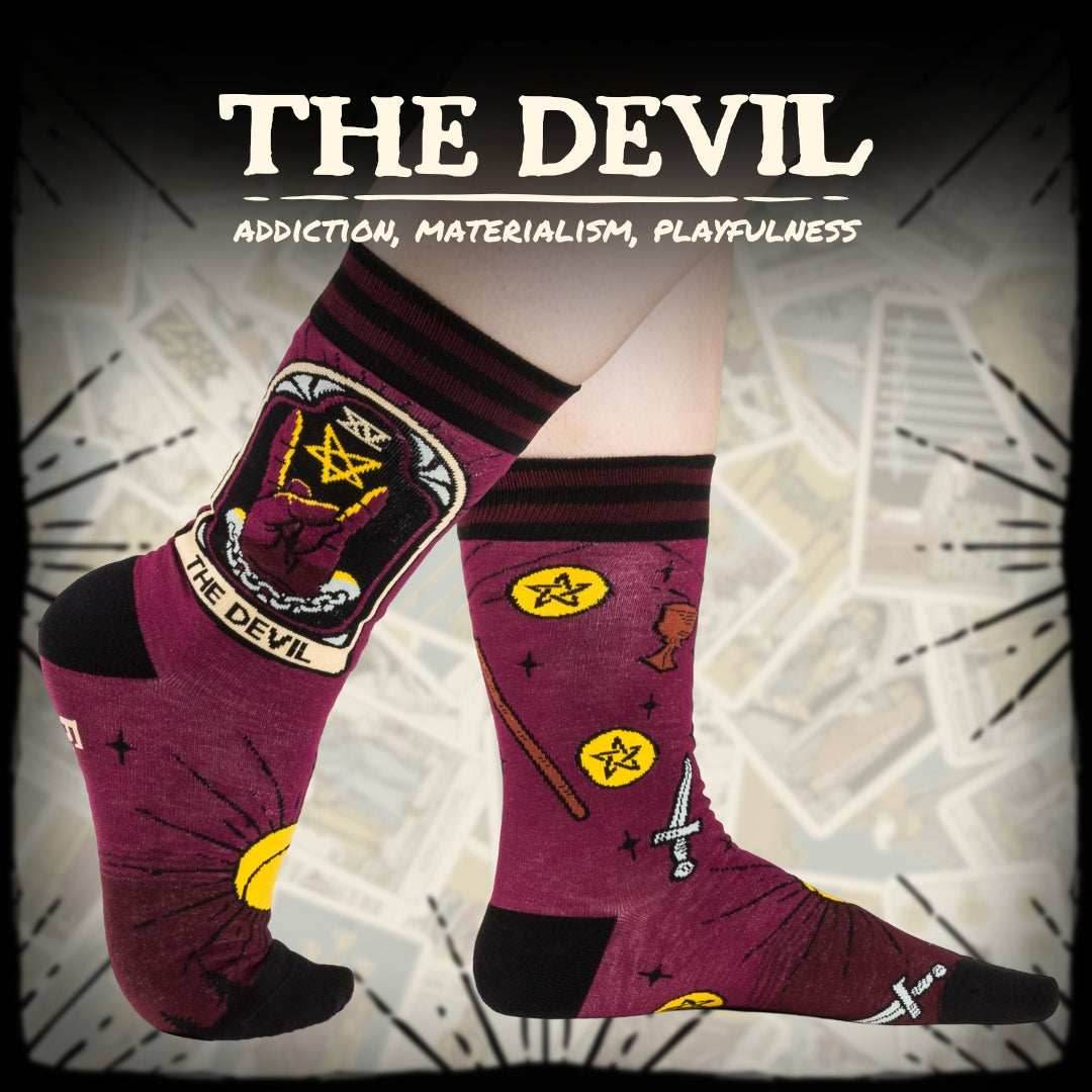 The Devil Tarot Nouveau Crew Socks - 
