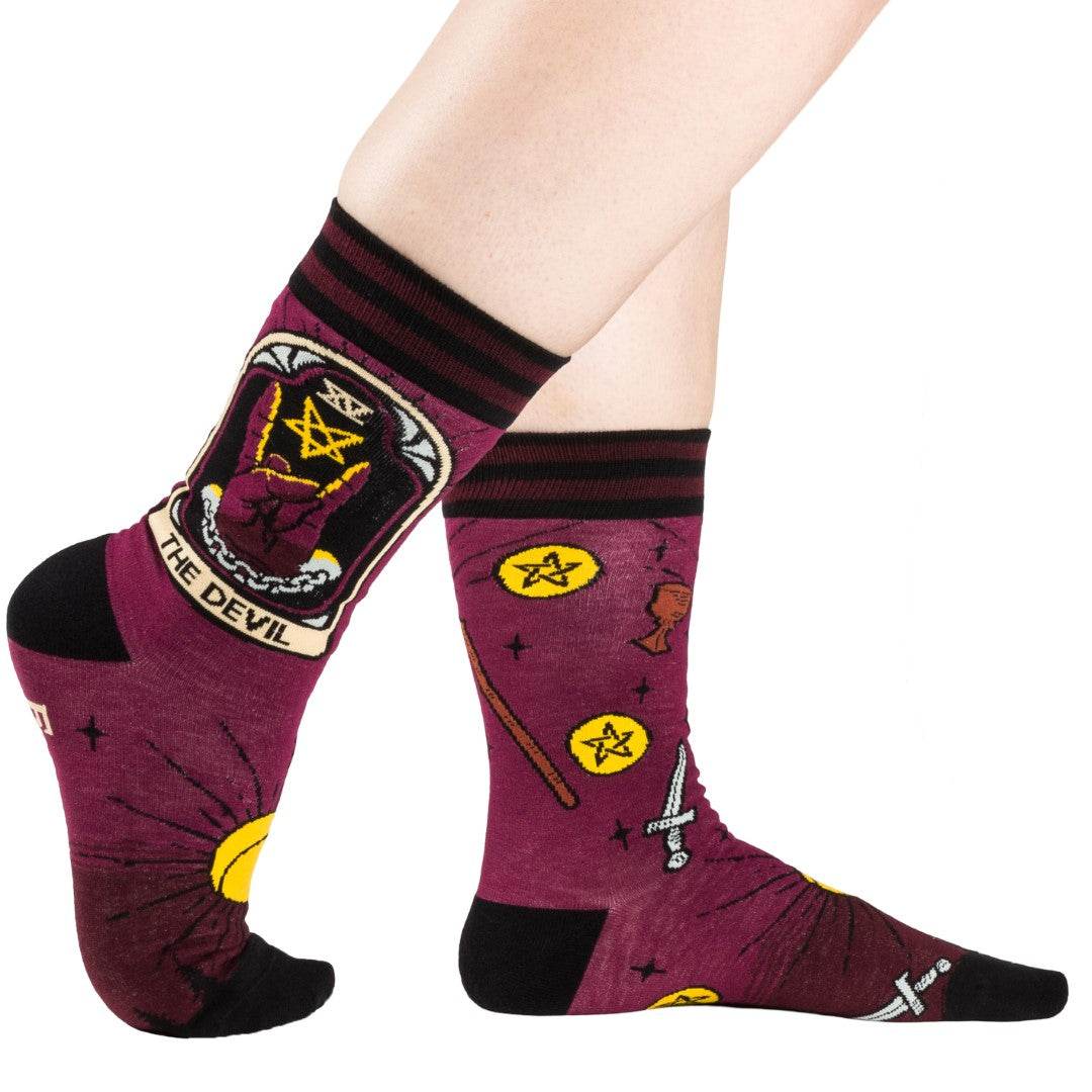 The Devil Tarot Nouveau Crew Socks - 