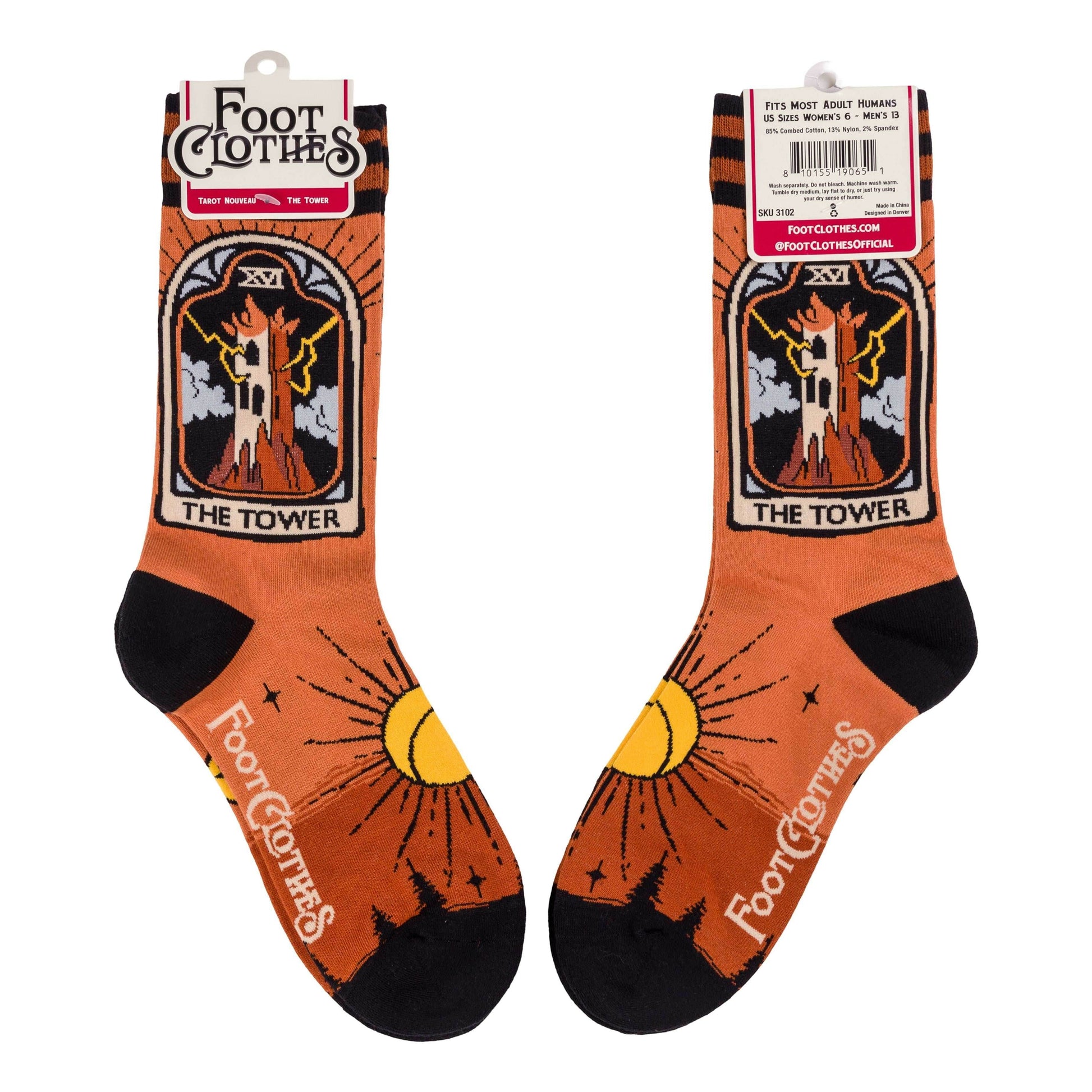 The Tower Tarot Nouveau Crew Socks - 