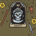 Death Tarot Nouveau Crew Socks