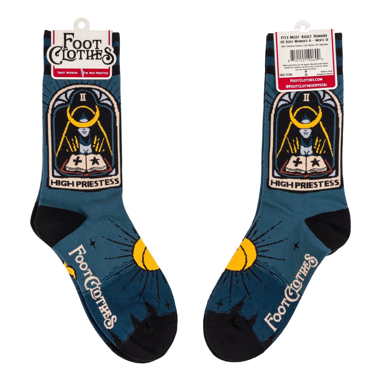 The High Priestess Tarot Nouveau Crew Socks - 
