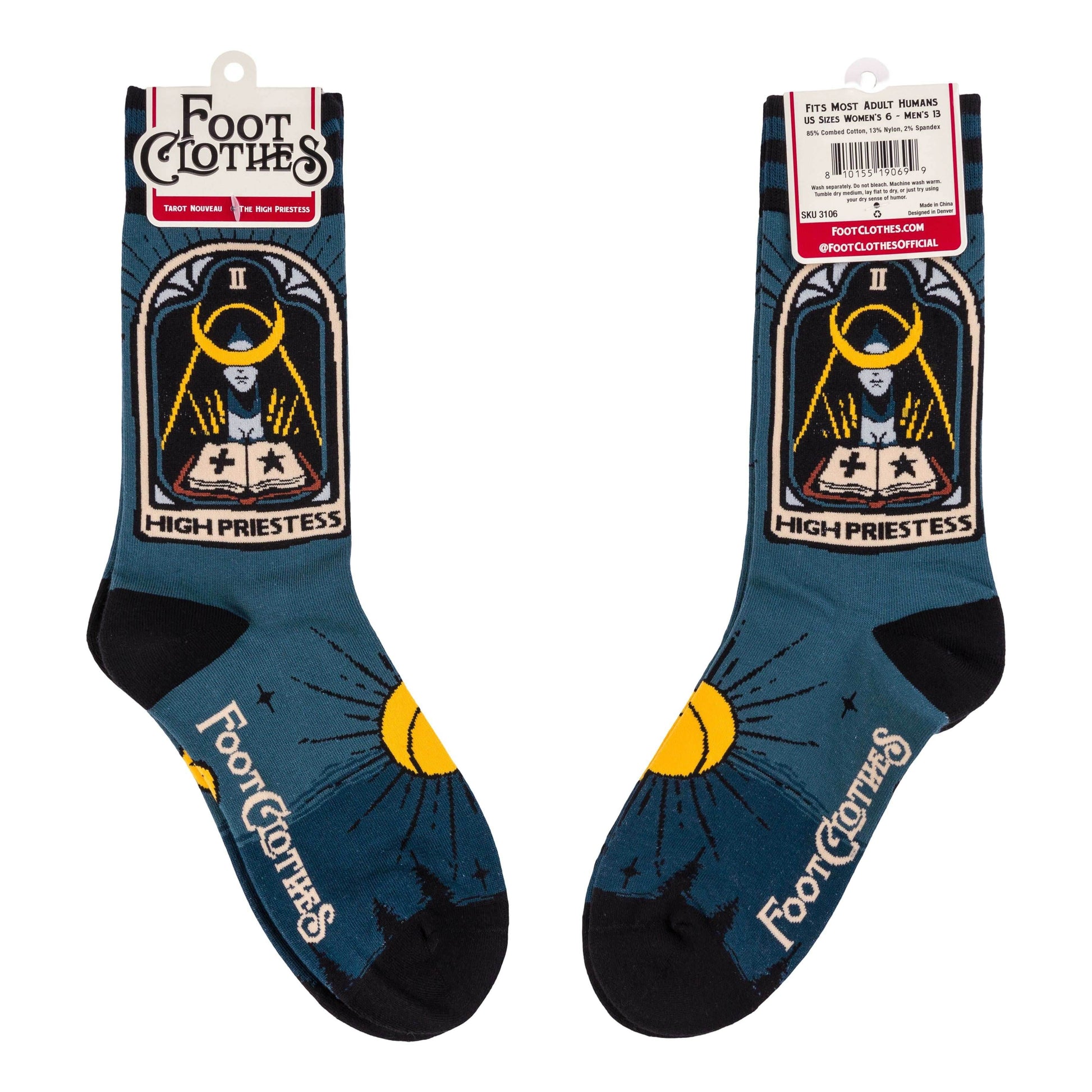 The High Priestess Tarot Nouveau Crew Socks - 