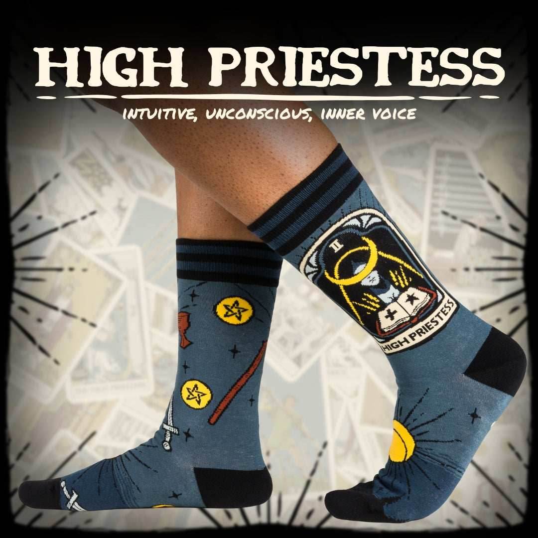 The High Priestess Tarot Nouveau Crew Socks - 