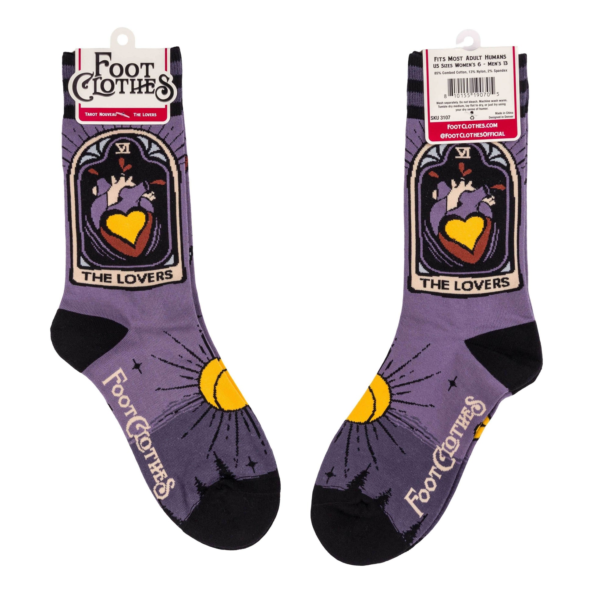The Lovers Tarot Nouveau Crew Socks - 