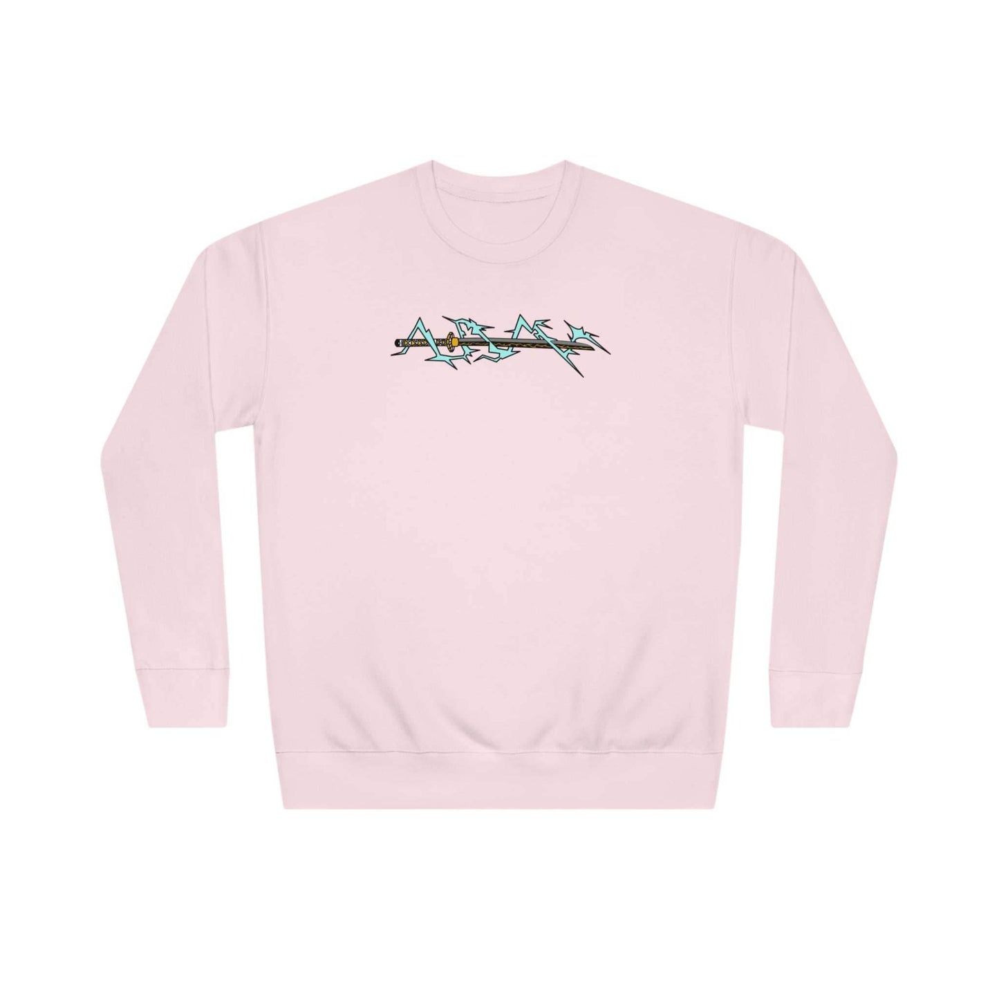 Zenitsu Sword Premium Anime Crewneck Sweatshirt - Pink / S