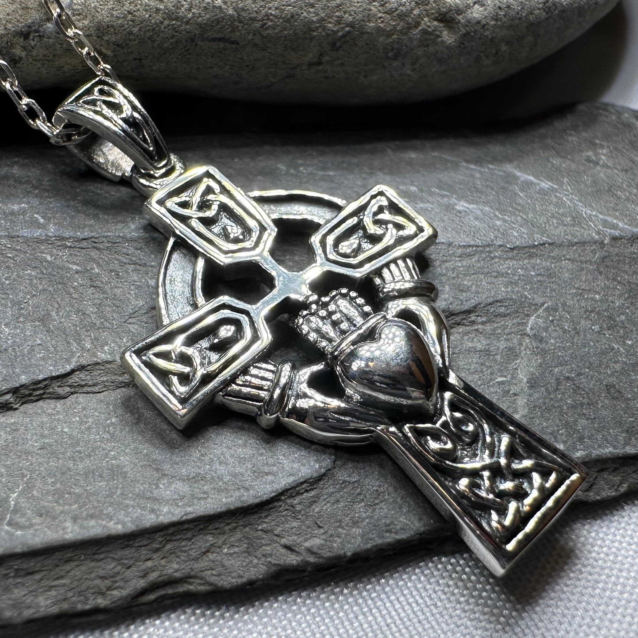 Galway Claddagh Cross Necklace