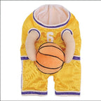 Creative Dog Basketball Costume With Ball