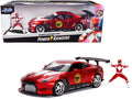 2009 Nissan GT-R (R35) Candy Red and Red Ranger Diecast Figurine "Power Rangers" 1/24 Diecast Model Car by Jada
