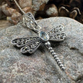 Triple Spiral Dragonfly Necklace