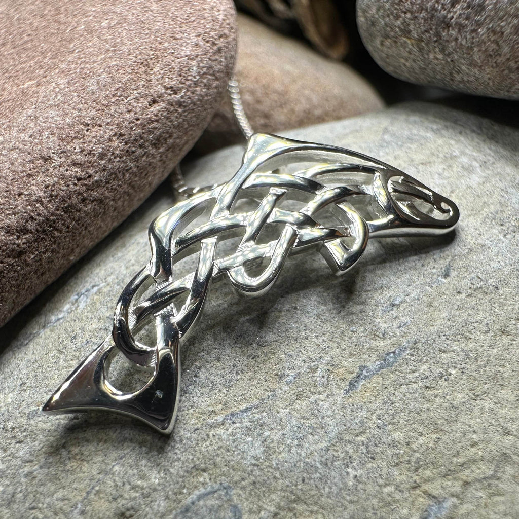 Celtic Salmon of Knowledge Necklace - 18