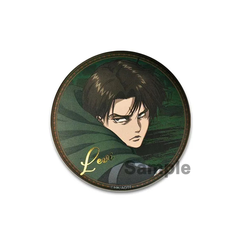 32/44/58mm Attack on Titan Badge Handmade Cartoon Brooches Eren Levi Armin Arlert Erwin Lapel Pin Backpack Hat Bag Decoration