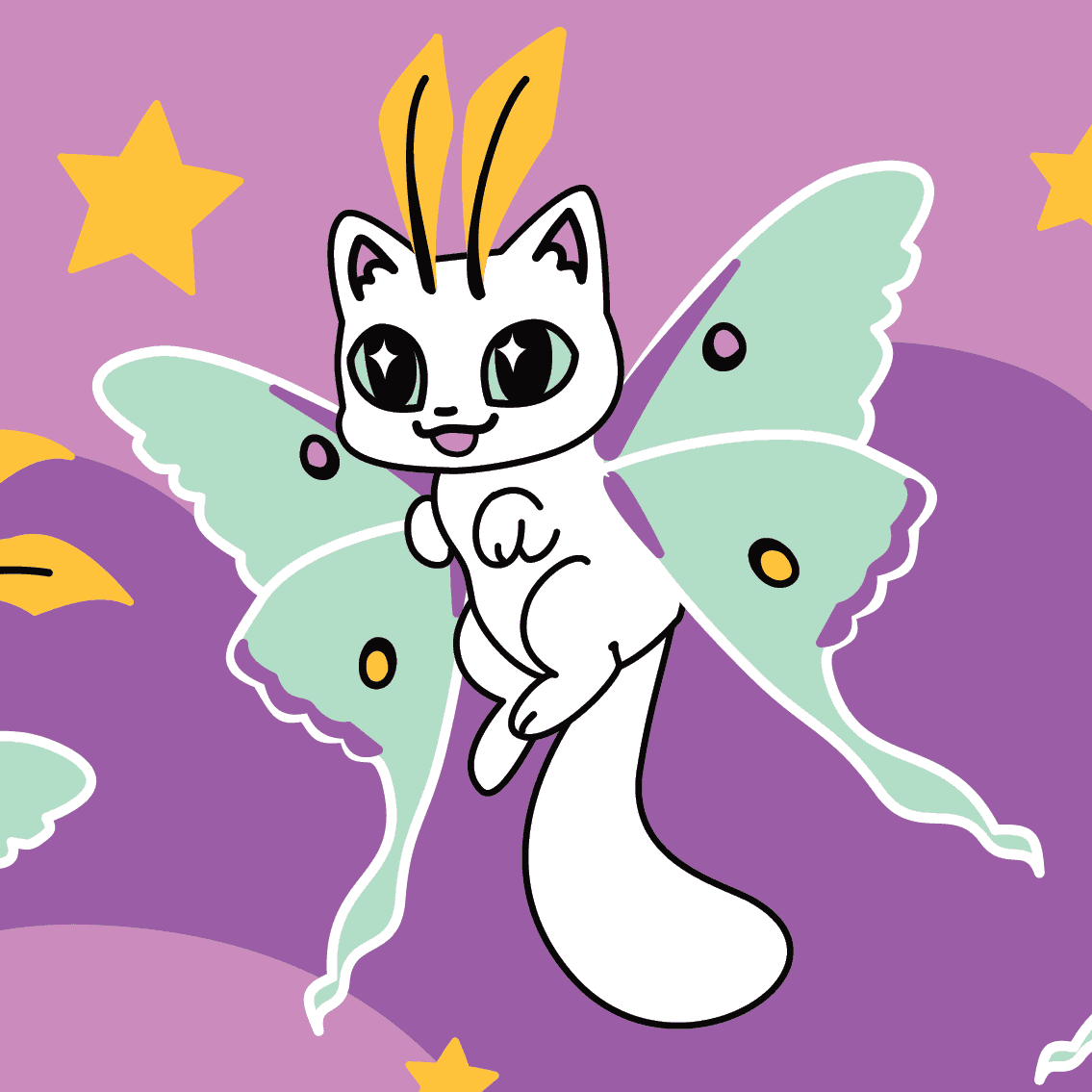 Kitty Moths Crew Socks - 