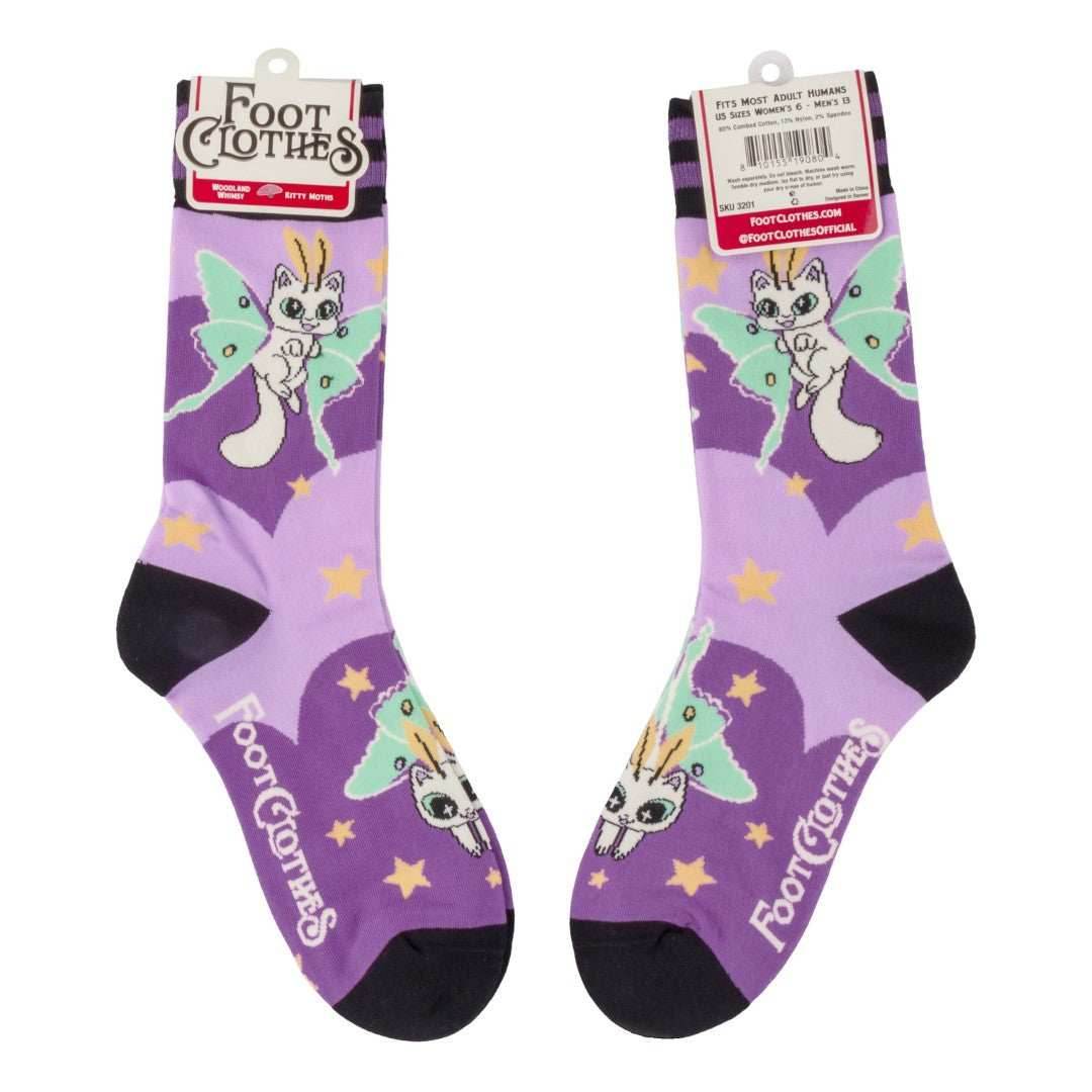 Kitty Moths Crew Socks - 