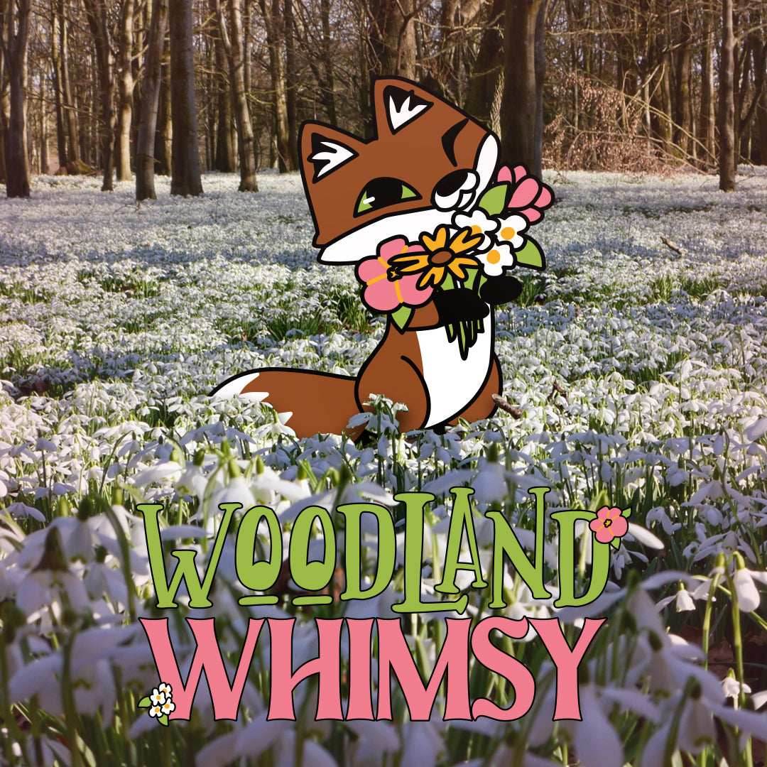 Floral Foxes Crew Socks - 