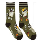 Trash Panda Pizza Party Crew Socks - 