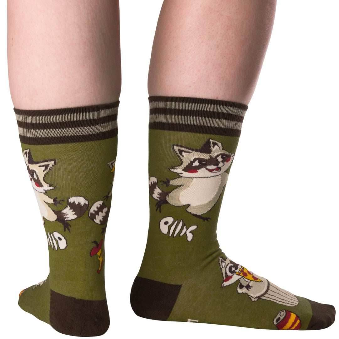 Trash Panda Pizza Party Crew Socks - 