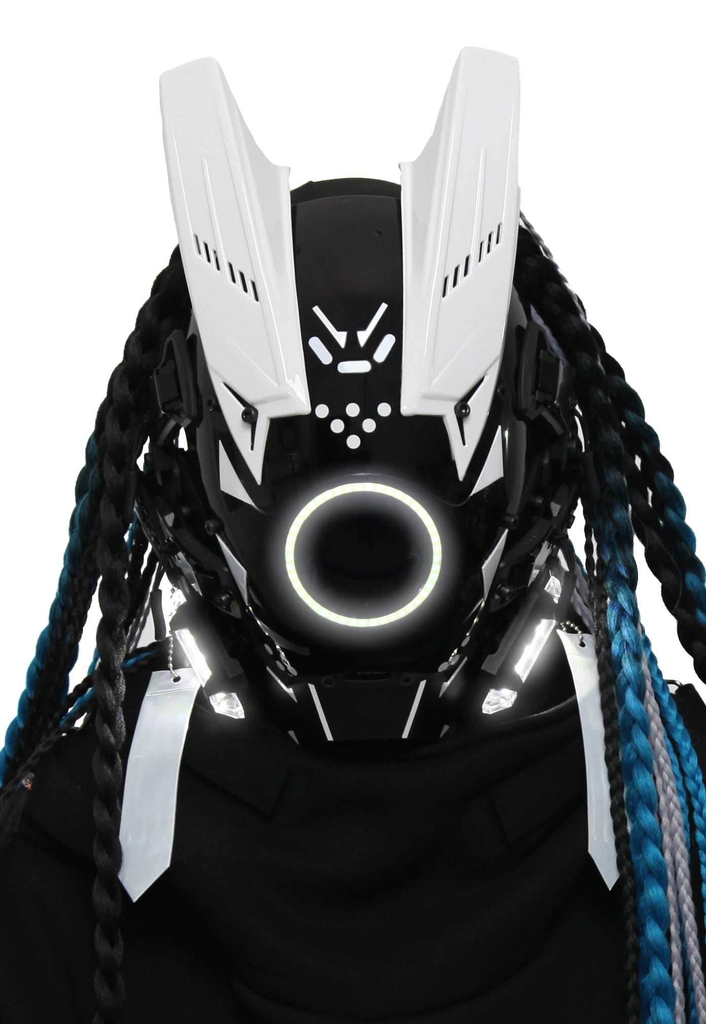 D-Ci White Tech Mask (With Braids) - 