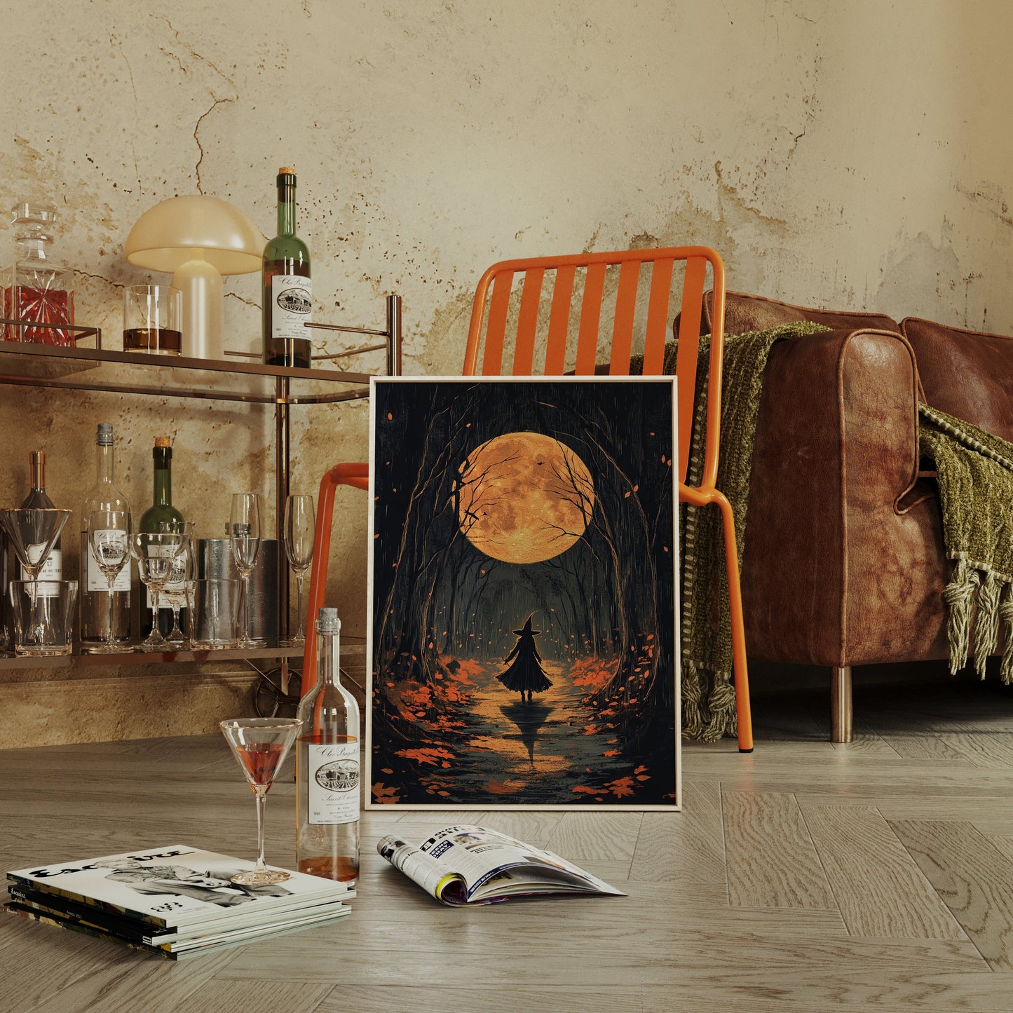 Witch Beneath the Harvest Moonlight