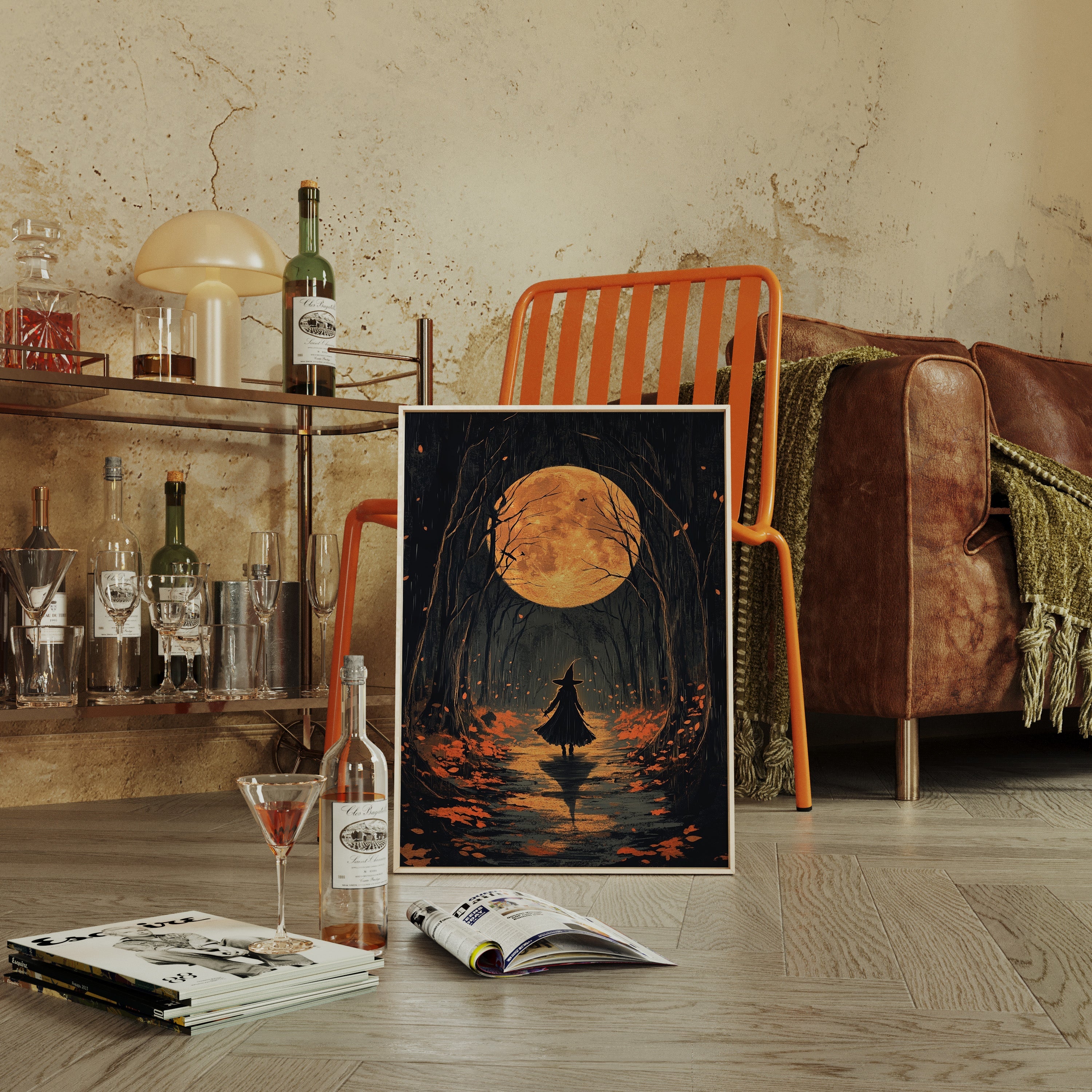 Witch Beneath the Harvest Moonlight