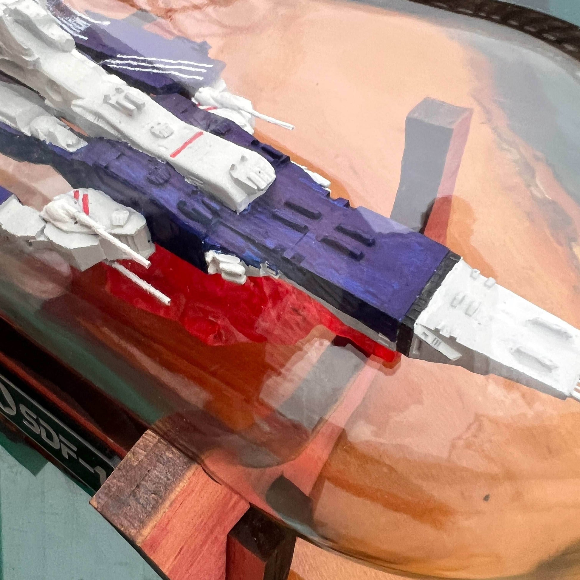 Macross Robotech SDF-1 in a Bottle - With Stand
