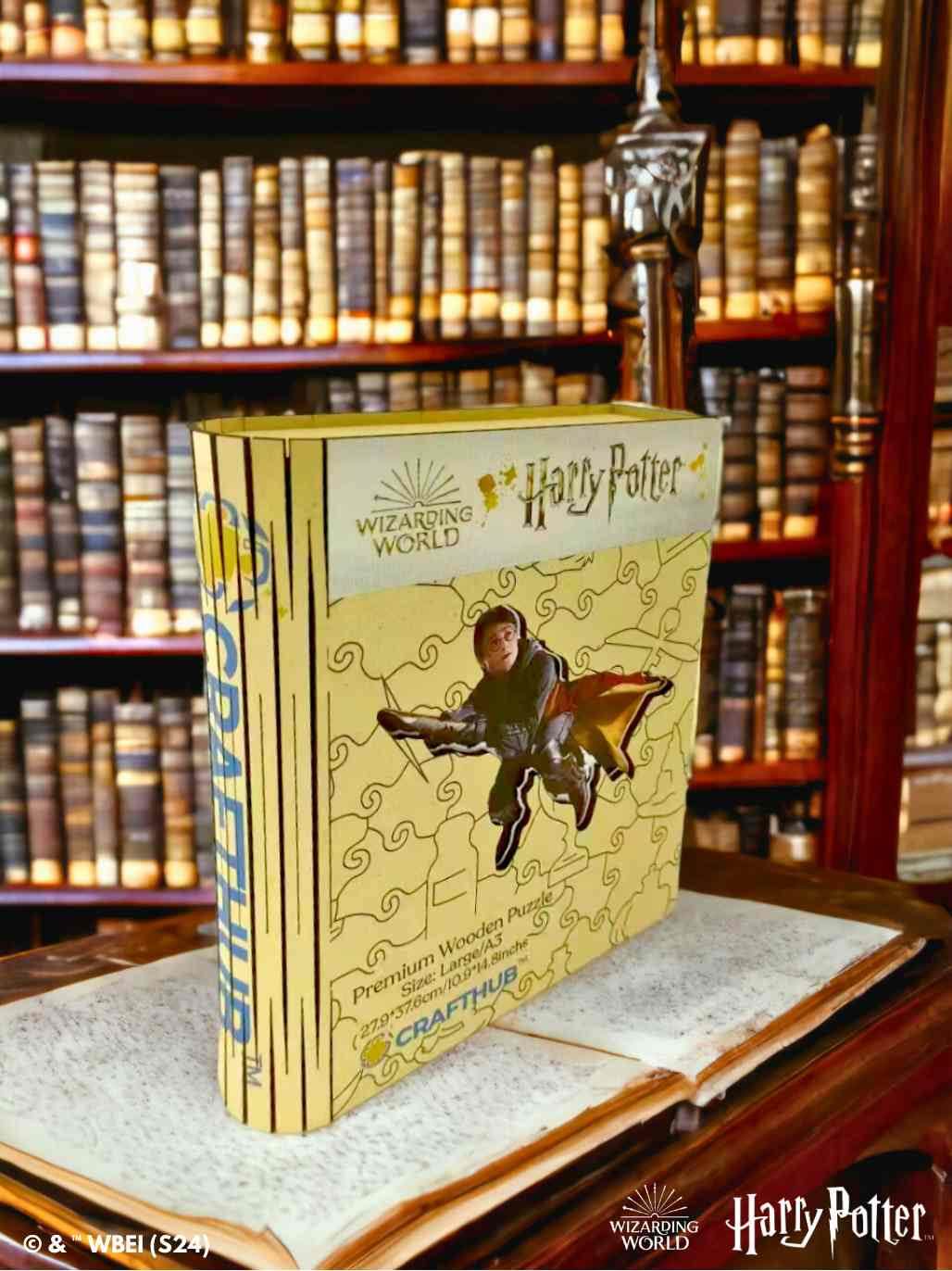 Harry Potter Quidditch Wooden Jigsaw Puzzle - A4 + Wooden Gift Box