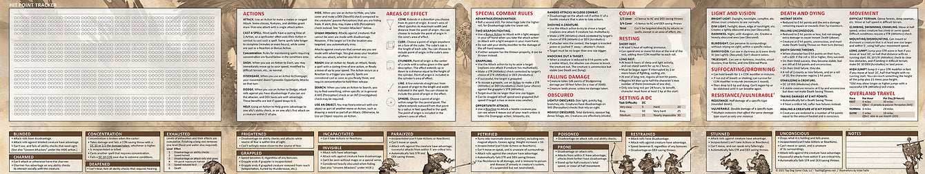 Stat Trackers - Game Master Screen - 5th Ed - 