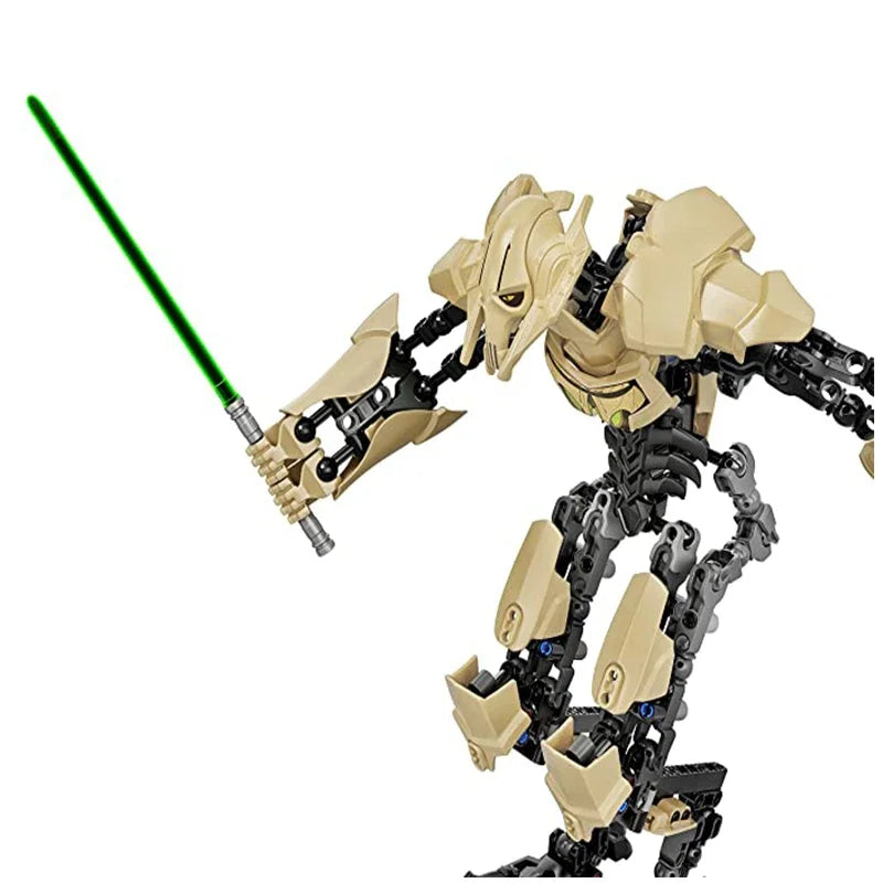 32cm Star Toy General Robot Grievous With Lightsaber Hilt Combat Weapon Model Building Blocks Action Figure Toys Christmas Gifts