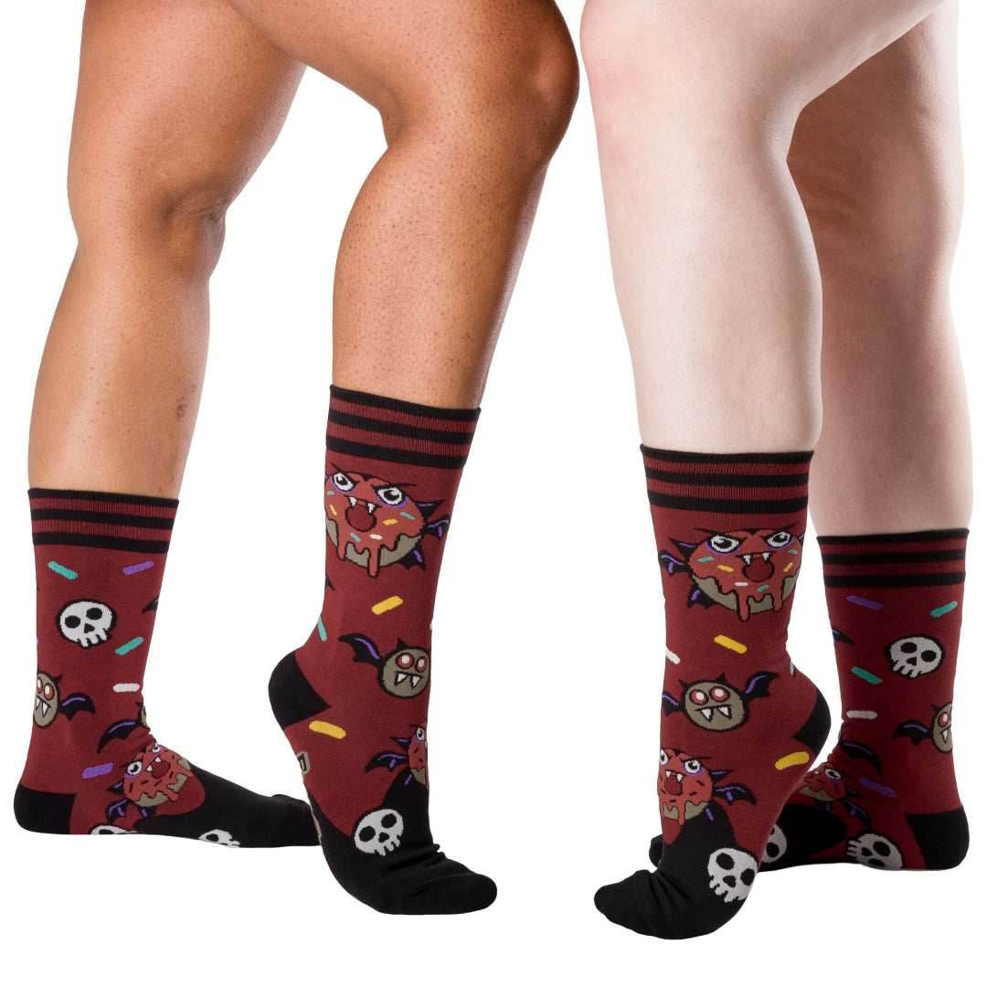 Vampire Donut Crew Socks - 