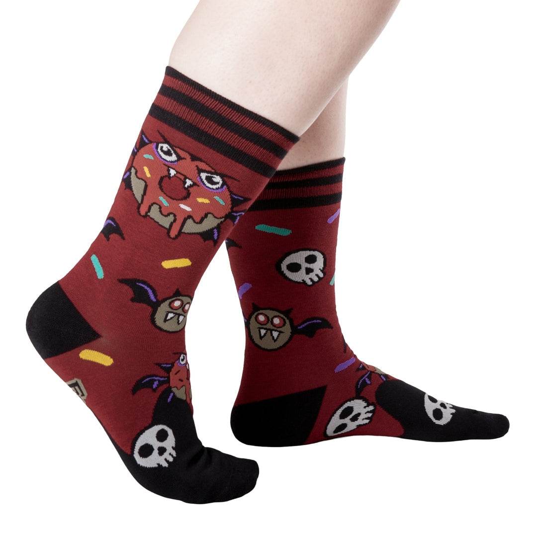 Vampire Donut Crew Socks - 