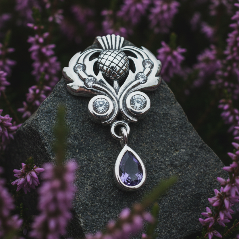 Scottish Aberdeen Thistle Necklace