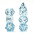 Blue Glitter Stars Dice Series 7-Dice Set - 