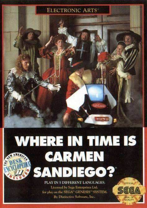 Where in Time is Carmen Sandiego (Sega Genesis) - Game Manual Only