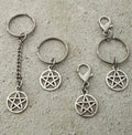Witchy Pentacle Zipper Pull Bag Charm Keychain