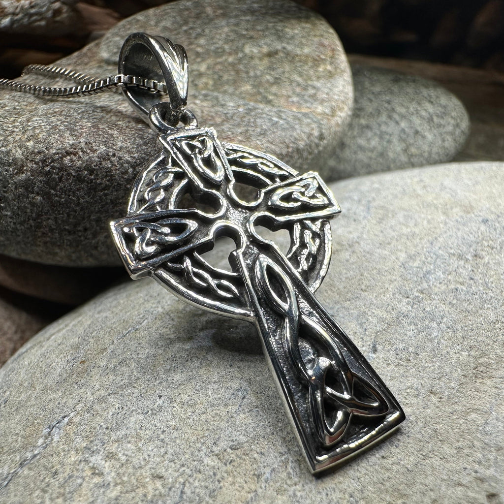 Saint Cuthbert Celtic Cross Necklace