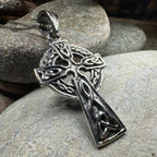 Saint Cuthbert Celtic Cross Necklace